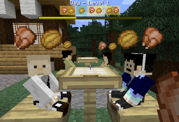 Customers near a Millénaire village